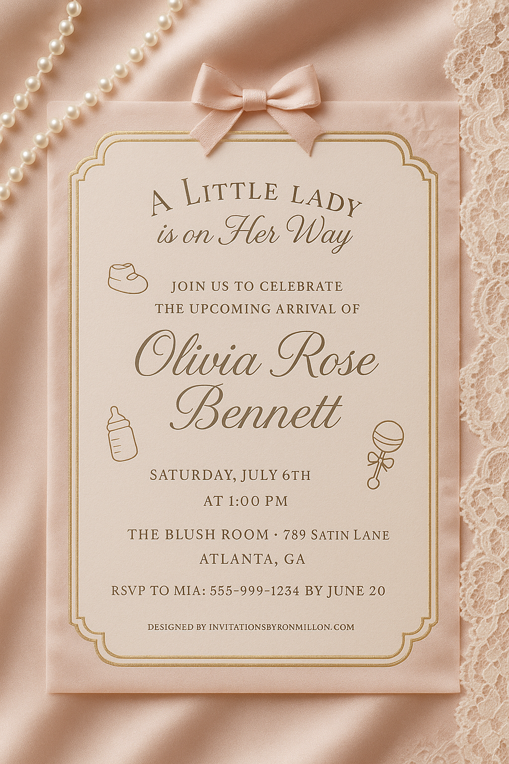 Chic Gold & Green Baby Shower